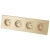 Steckdose Vierfach Kunststoff LINEA Gold Vierfachrahmen Und 4 X Steckdose MIUUN