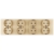 Steckdose Vierfach Kunststoff LINEA Schuko Gold Vierfachrahmen Und 4 X Steckdose