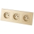 Steckdose Dreifach Kunststoff LINEA Gold Dreifachrahmen Und 3 X Steckdose MIUUN