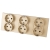 Steckdose Dreifach Kunststoff LINEA Gold Schuko Dreifachrahmen Und 3 X Steckdose