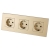 Steckdose Dreifach Kunststoff LINEA Gold Schuko Dreifachrahmen Und 3 X Steckdose