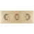 Steckdose Dreifach Kunststoff LINEA Gold Schuko Dreifachrahmen Und 3 X Steckdose