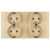 Steckdose Vierfach Kunststoff LINEA Schuko Gold Und Doppelrahmen 2 X Steckdose