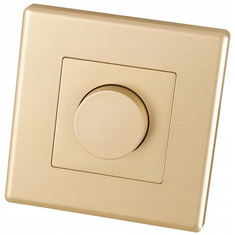 Schalter Dimmer Für Licht Drehbar Gold Set Mit PVC-Rahmen