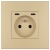 Steckdose Kunststoff LINEA + Doppelte USB-C+C-Ladesteckdose 20W Gold MIUUN