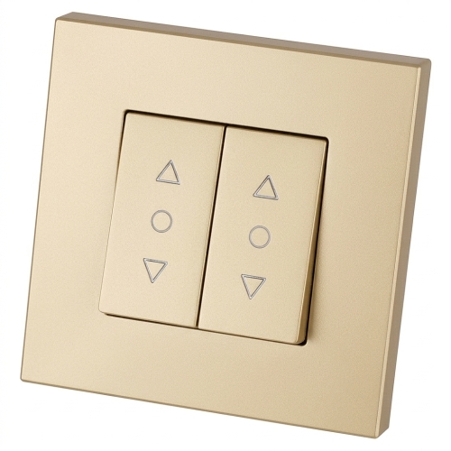 Doppelter Rollladenschalter Mit Rastfunktion Kunststoff LINEA Gold MIUUN