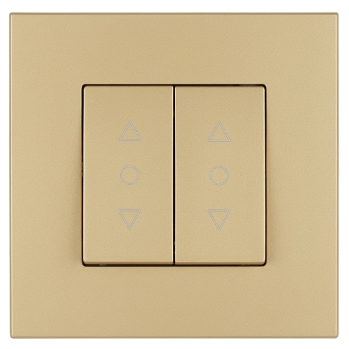 Doppelter Rollladenschalter Mit Rastfunktion Kunststoff LINEA Gold MIUUN