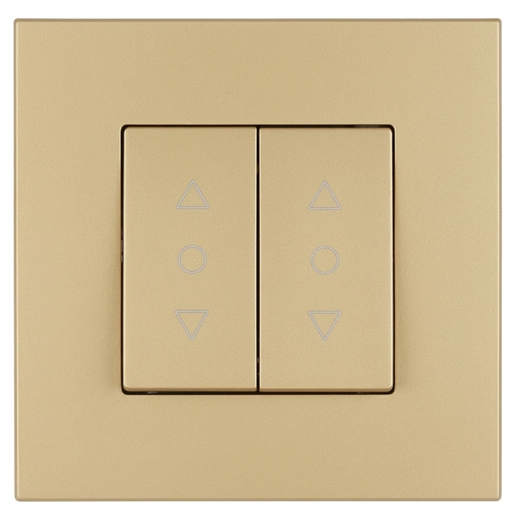 Doppelter Rollladenschalter Mit Rastfunktion Kunststoff LINEA Gold MIUUN