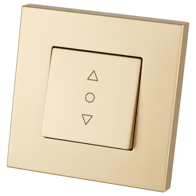 Dreistufiger Rollladenschalter Mit Rastfunktion Kunststoff LINEA Gold MIUUN