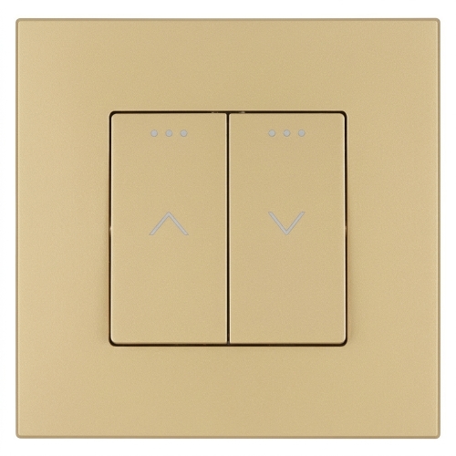 Schalter Für Rollläden Jalousien Und Vorhänge Rückfedernd Kunststoff LINEA Gold MIUUN