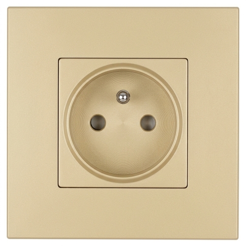 Steckdose Kunststoff LINEA Mit Erdungsstift Gold MIUUN