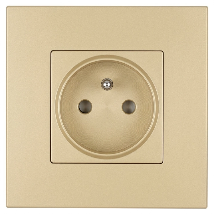 Steckdose Kunststoff LINEA Mit Erdungsstift Gold MIUUN