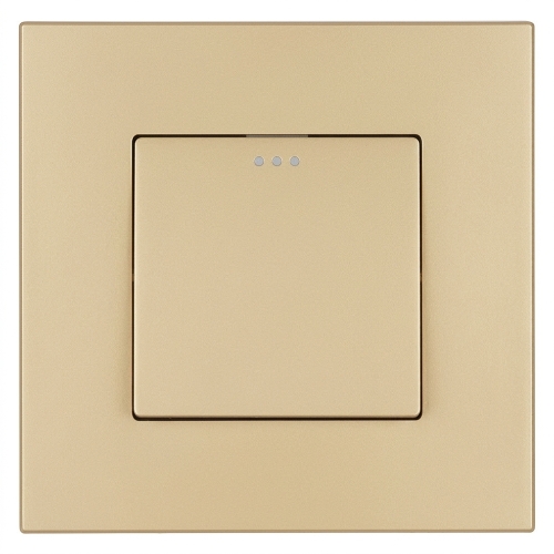 Einzelner Kreuzschalter Kunststoff LINEA Gold MIUUN