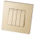 Schalter Vierfach-Wechselschalter Kunststoff LINEA Gold MIUUN