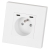 Steckdose Kunststoff LINEA + Doppelte USB-Ladesteckdose C+C 20W Weiß MIUUN