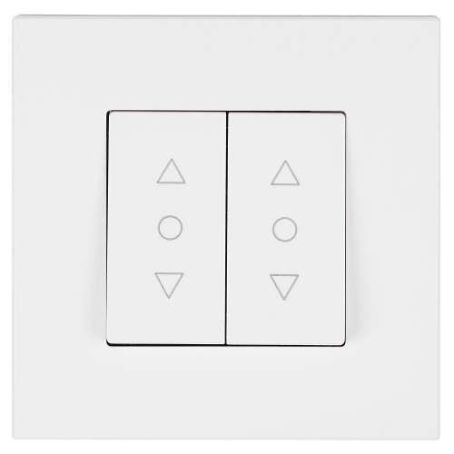Doppelter Rollladenschalter Mit Haltefunktion Kunststoff LINEA Weiß MIUUN