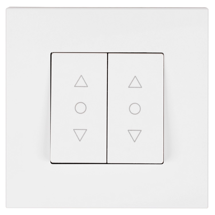 Doppelter Rollladenschalter Mit Haltefunktion Kunststoff LINEA Weiß MIUUN
