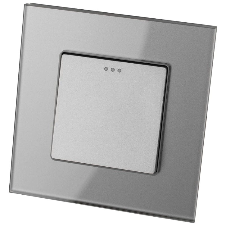 Wechselschalter Einfach Glas Grau