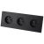 Steckdose Dreifach Kunststoff LINEA Schwarz Dreifachrahmen Und 3 X Steckdose MIUUN