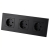 Steckdose Dreifach Kunststoff LINEA Schwarz Schuko Dreifachrahmen Und 3 X Steckdose