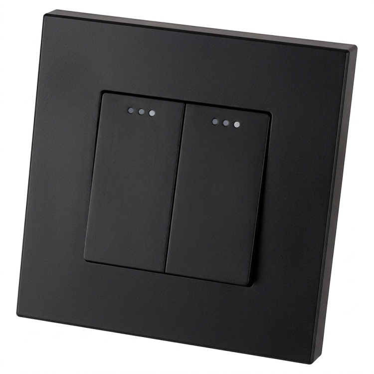 Schalter Serienschalter Klassisch Kunststoff LINEA Schwarz MIUUN