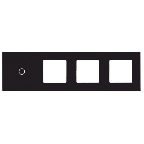 Rahmen Touch-Panel Vierfach 1+S+S+S Glas Schwarz