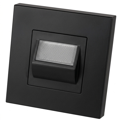 LED-Bodenleuchte Treppenleuchte Set Mit Kunststoffrahmen LINEA Schwarz MIUUN