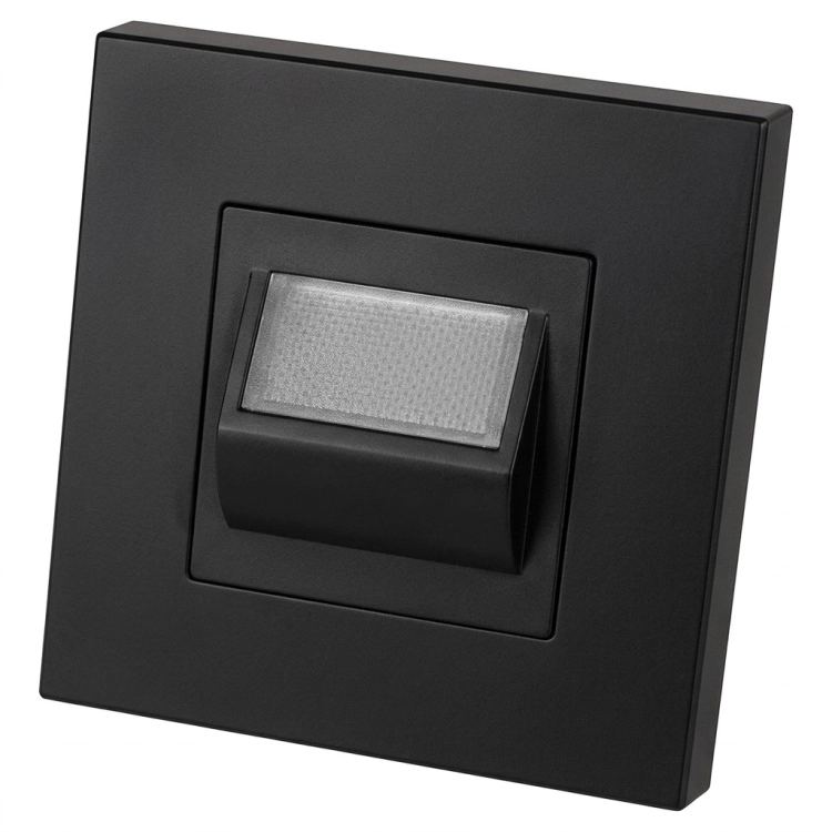 LED-Bodenleuchte Treppenleuchte Set Mit Kunststoffrahmen LINEA Schwarz MIUUN