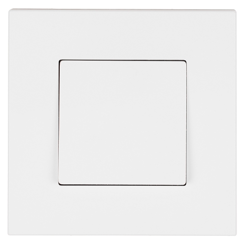 Monostabiler Einzelschalter Glatt Kunststoff LINEA Weiß MIUUN