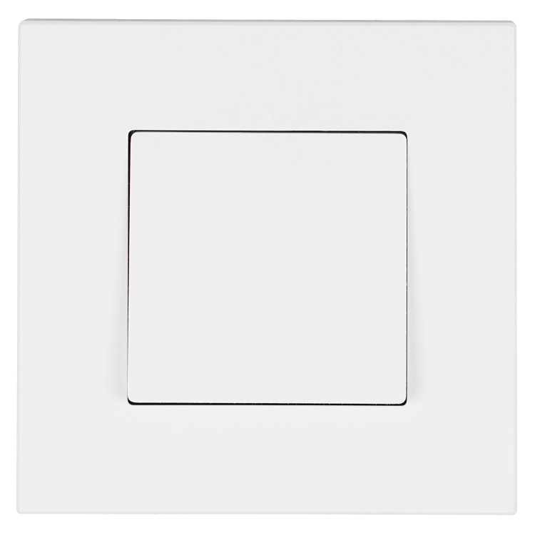 Schalter Einzel-Wechselschalter Glatt Kunststoff LINEA Weiß MIUUN