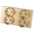 Vierfach-Schuko-Steckdose Gold PVC-Doppelrahmen Und 2 X Steckdose