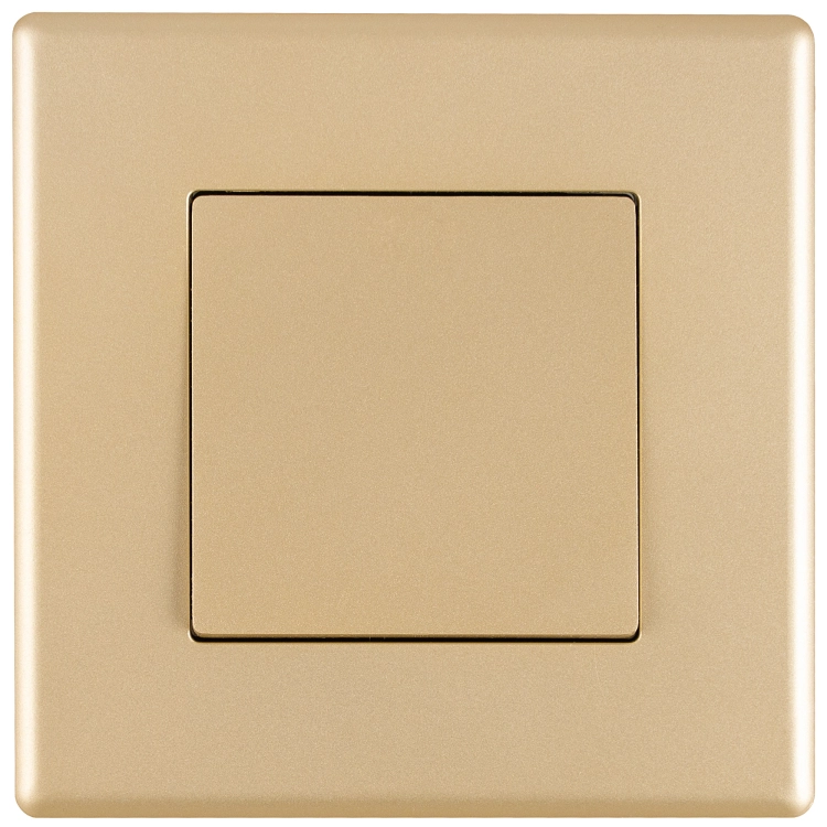 Schalter Einzel Klassisch Glatt Kunststoff Gold MIUUN