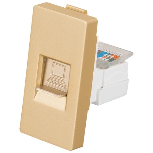 Modul Netzwerkdose RJ45 Kat 6 Gold Für Rahmen