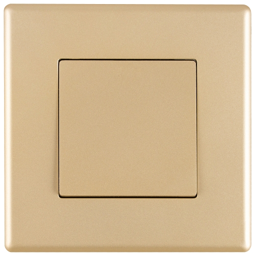 Schalter Einzel-Kreuzschalter Glatt Kunststoff Gold MIUUN