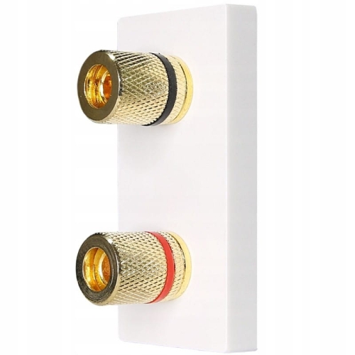Modul Lautsprecherdose Stereo Bananenstecker Weiß MIUUN