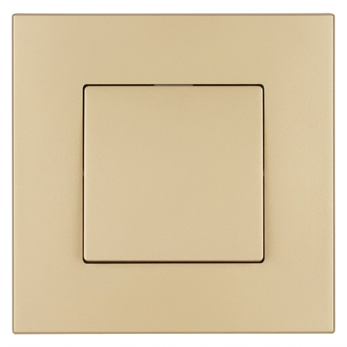 Schalter Einfach-Wechselschalter Glatt Kunststoff LINEA Gold MIUUN