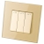 Lichtschalter Dreifach Glas Gold