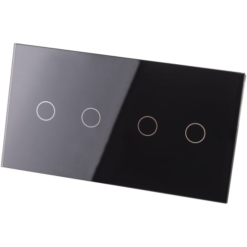 Rahmen Touch-Panel Doppelt 2+2 Glas Schwarz