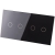 Rahmen Touch-Panel Doppelt 2+2 Glas Schwarz
