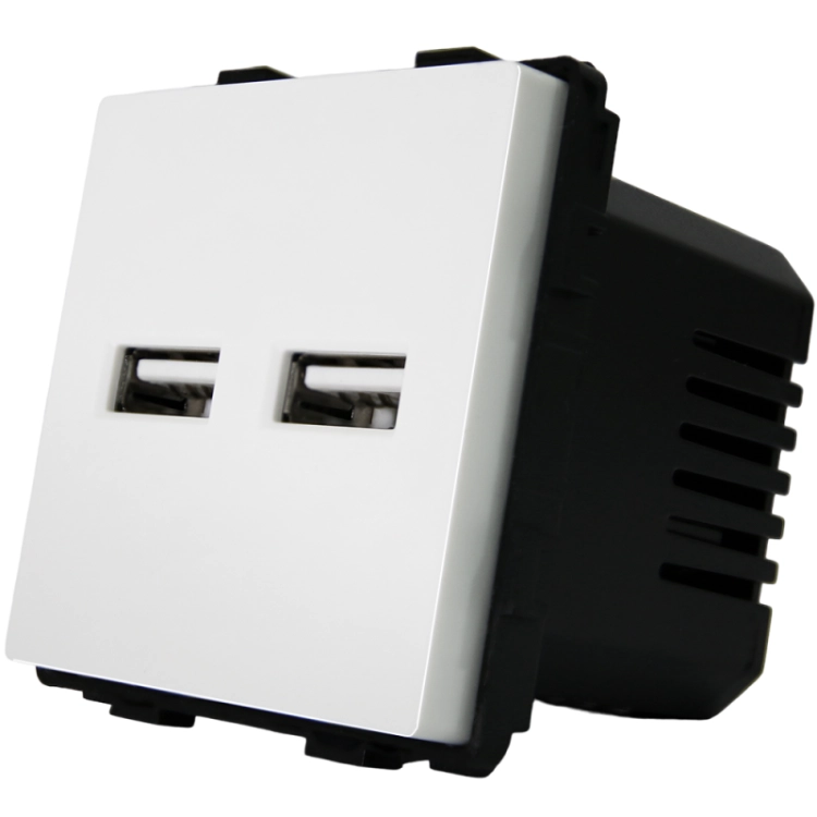 Modul Doppel-USB-Ladesteckdose Typ A+A 3.1A Weiß Für Rahmen MIUUN