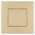 Monostabiler Einfach-Taster Glatt Kunststoff LINEA Gold MIUUN