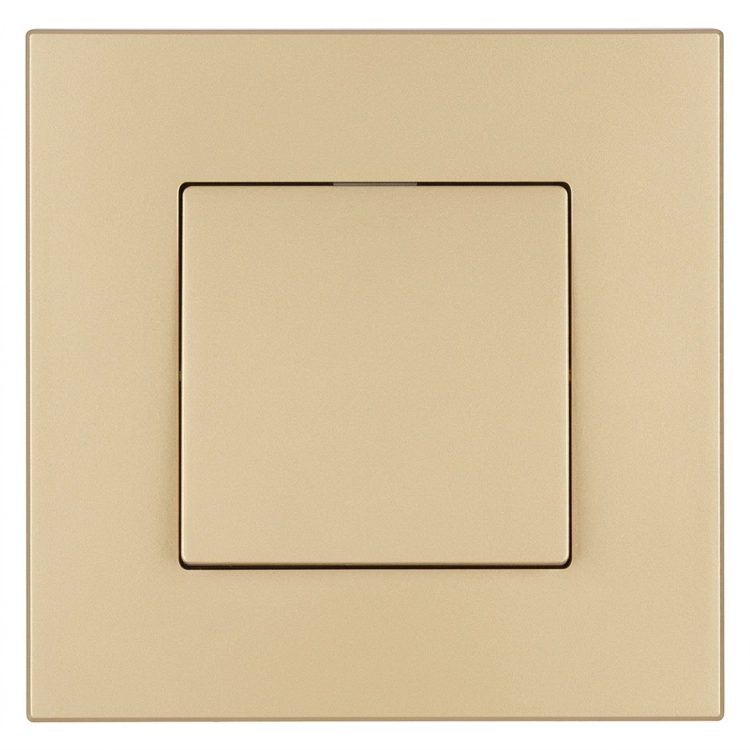 Monostabiler Einfach-Taster Glatt Kunststoff LINEA Gold MIUUN