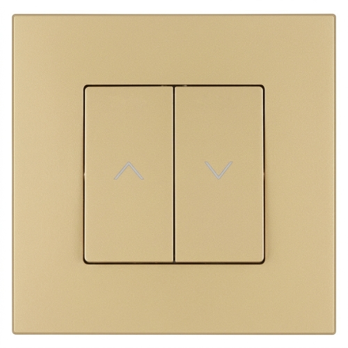 Rollladenschalter Für Rollläden Und Jalousien Rückstellend Glatt Kunststoff LINEA Gold MIUUN