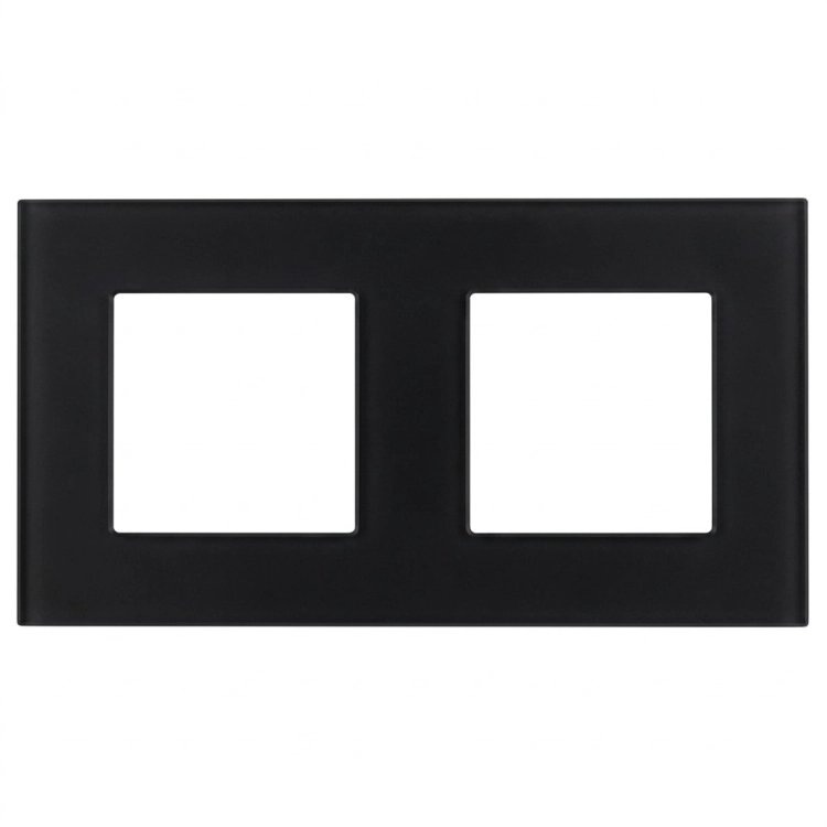 Matter Glas-Doppelrahmen Schwarz Vertikal Horizontal Für Module MIUUN
