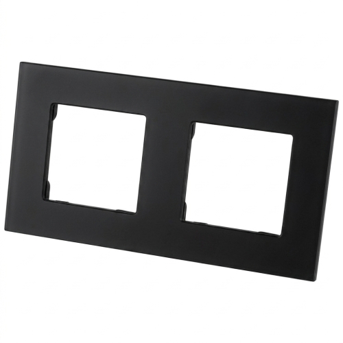 Matter Glas-Doppelrahmen Schwarz Vertikal Horizontal Für Module MIUUN