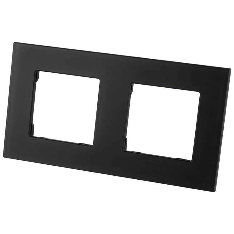 Matter Glas-Doppelrahmen Schwarz Vertikal Horizontal Für Module MIUUN