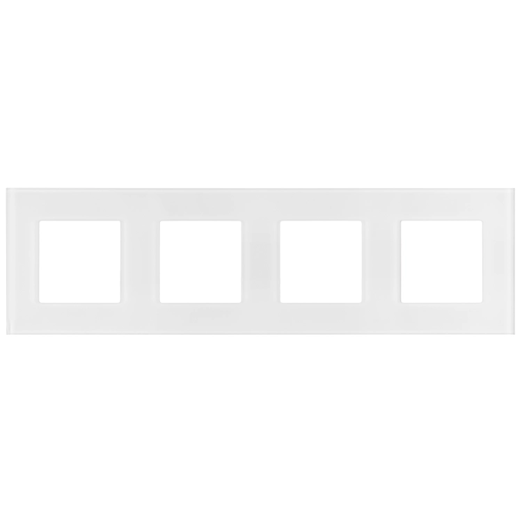 Matter Glas-Vierfachrahmen Weiß Vertikal Horizontal Für Module MIUUN