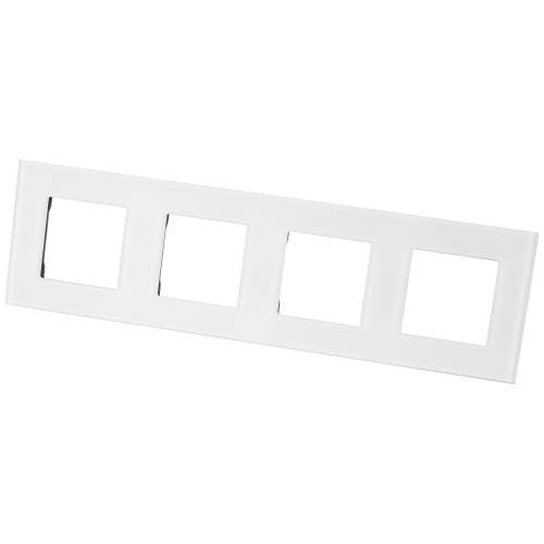 Matter Glas-Vierfachrahmen Weiß Vertikal Horizontal Für Module MIUUN