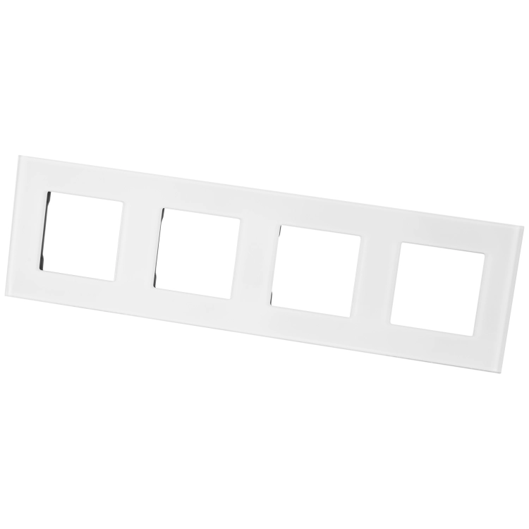 Matter Glas-Vierfachrahmen Weiß Vertikal Horizontal Für Module MIUUN