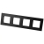 Matter Glas-Vierfachrahmen Schwarz Vertikal Horizontal Für Module MIUUN